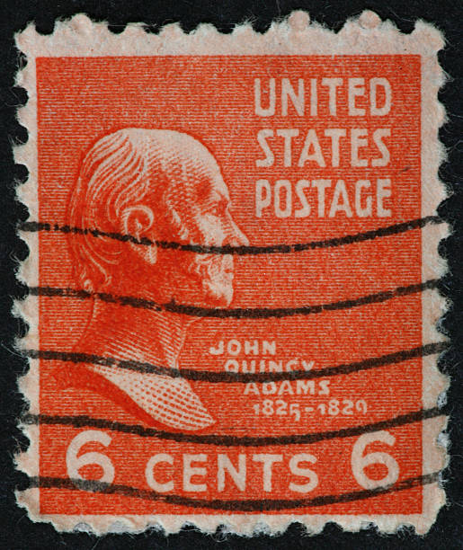 john quincy adams timbre - president postage stamp profile usa photos et images de collection