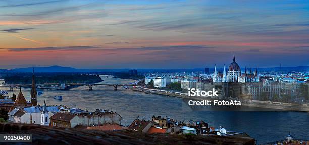 Budapestlandschaft Stockfoto und mehr Bilder von Donau - Donau, Sonnenaufgang, Abenddämmerung