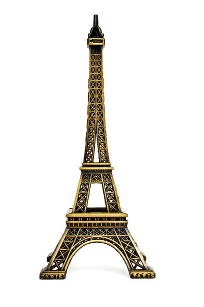 istock Eiffel Tower Statue, isolated on a white background 902505078