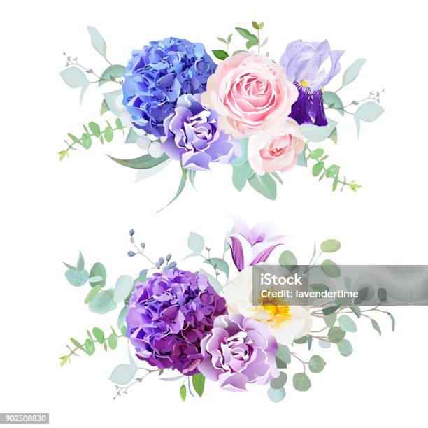 Beautiful Spring Wedding Flowers Stock Illustration - Download Image Now - Flower, Purple, Flowerbed