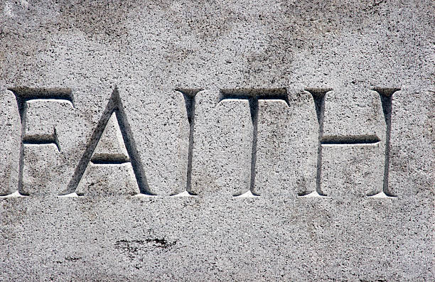 istock An image of faith etched in gray stone 90251266