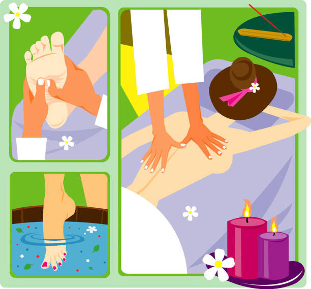 Relax Spa Massage vector art illustration