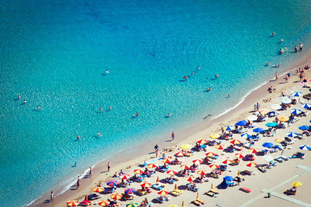 istock Aerial view of a beach in Greece 902516838