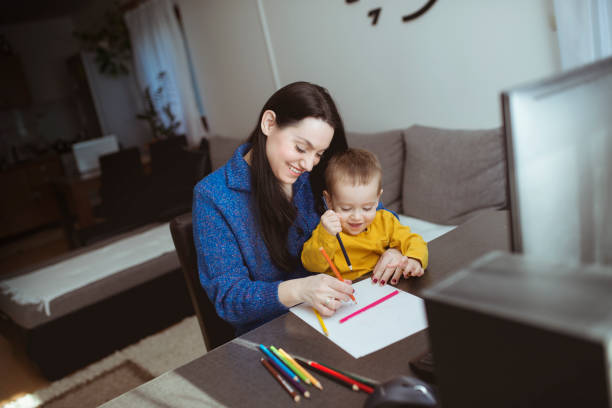 istock Enjoying painting with son 902516976
