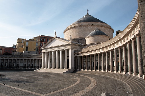 Piazza Plebiscito, Basilica of San Francesco di Paola, Naples, Italy