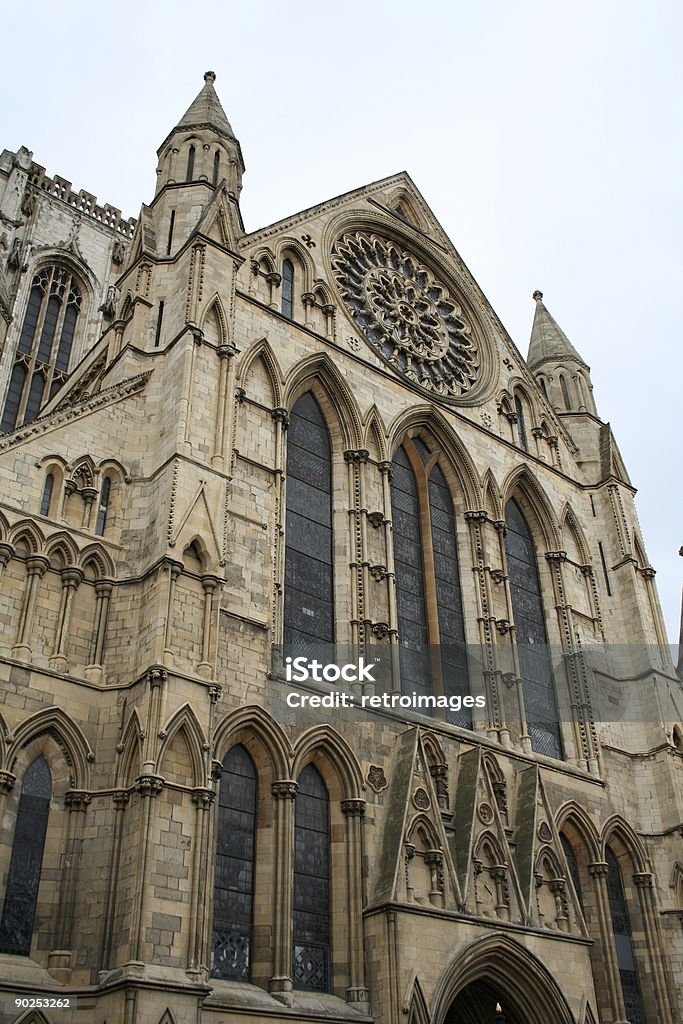 Vista de la catedral York Minster, de Norman, en Yorkshire, Inglaterra - Foto de stock de Aguja - Chapitel libre de derechos