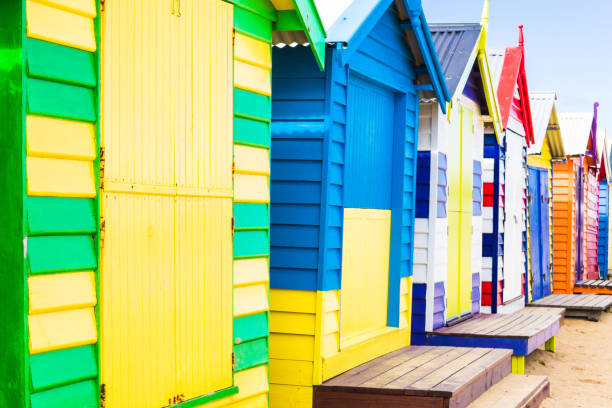 istock Holiday in Australia -  Brighton Bathing Boxes in Melbourne 902533454