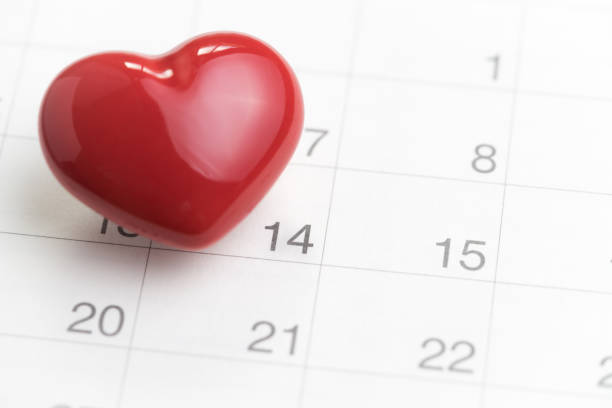 istock Calendar 14 February with red heart shape using as Valentines day reminder or romantic month celebration 902553410