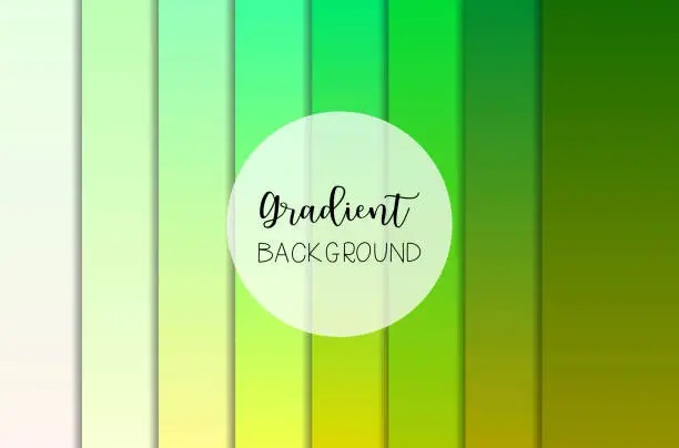 Vector illustration of Light green,yellow gradient background