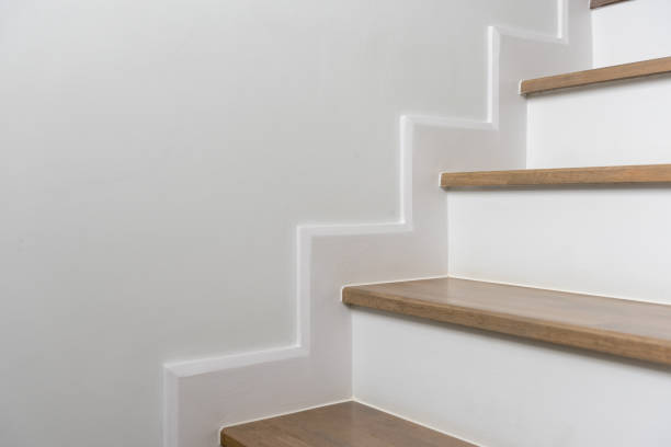 istock wooden staircase interior decoration 902566266
