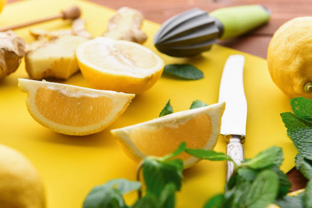 istock lemon and ginger with mint and honey. on a wooden background in a rustic style. 902568722