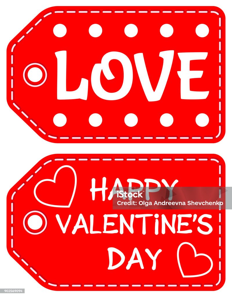 Happy valentine day love heart circle tag set Happy valentine day love heart circle tag set red isolated on white background. Vector illustration can be used as sticker, badge, sign, stamp, logo, banner, icon or label. Mine stock vector