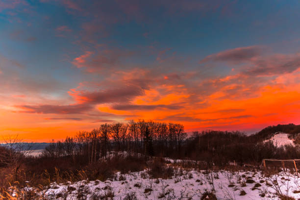istock Fantastic sunrise in the winter 902572728