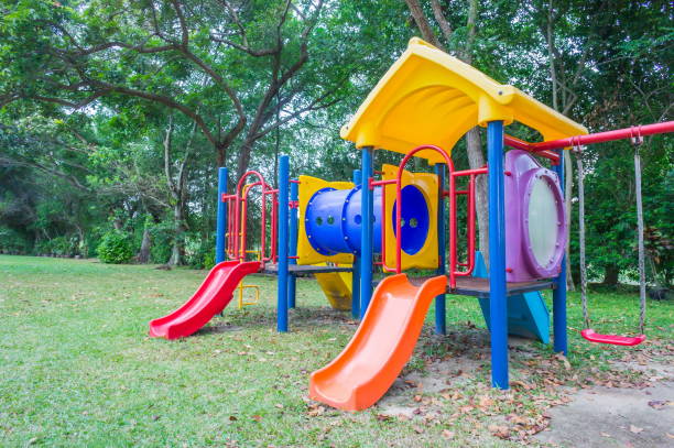 istock Children playground in the park 902578936