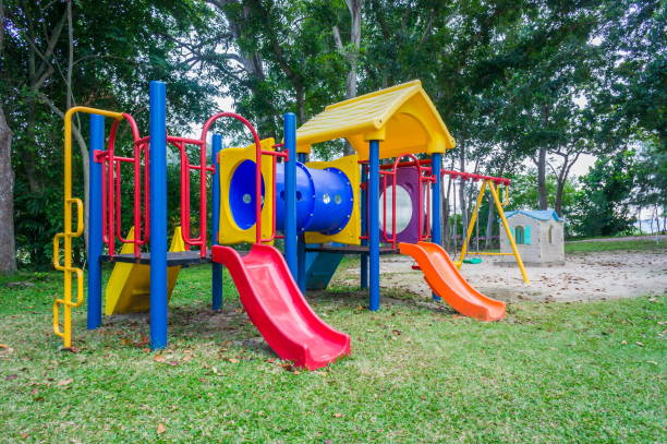 istock Children playground in the park 902578948
