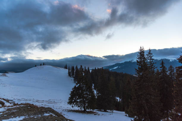 istock Winter sunset in Rarau Mountains 902584310