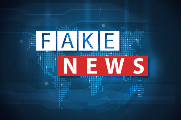 fake news and misinformation concept vector art illustration