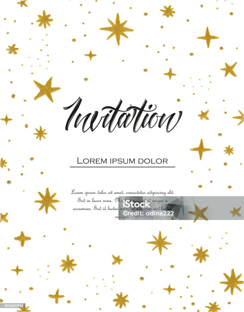 Hand painted stars Vector illustration of hand painted stars. White background with watercolor pattern Star Shape stock vector