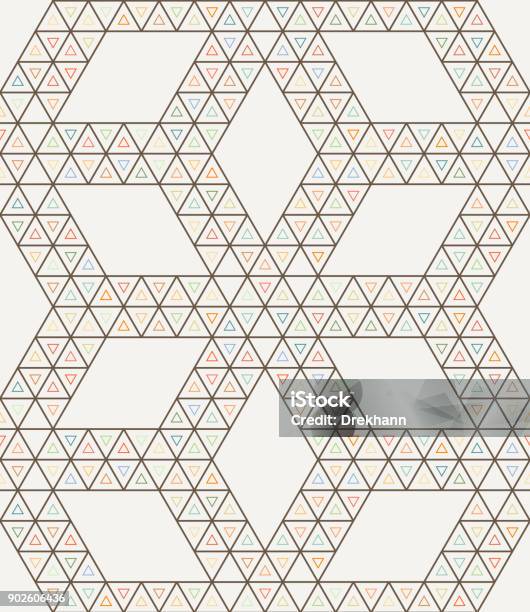 Seamless Geometric Triangle Pattern Stock Illustration - Download Image ...