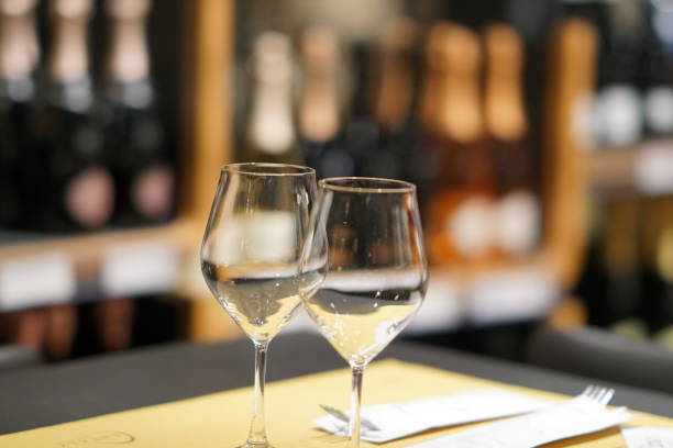 Two glasses full of white wine