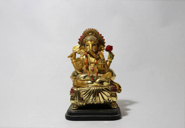 istock Ganesha made from brass on white background. 902612964