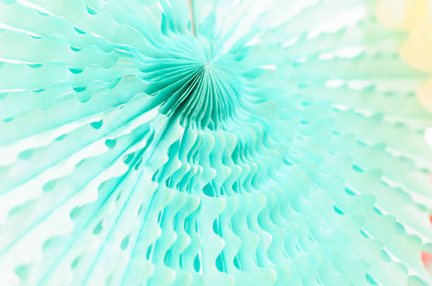Light blue paper decoration - isolated on white background