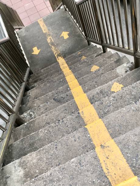 istock Footbridge with Arrow Forwardigns or Direction Sign 902625754