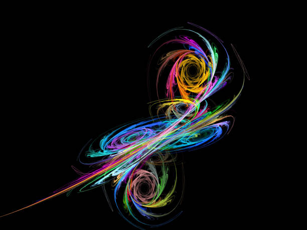 istock Abstract illustration of a fractal pattern on black background 902637152