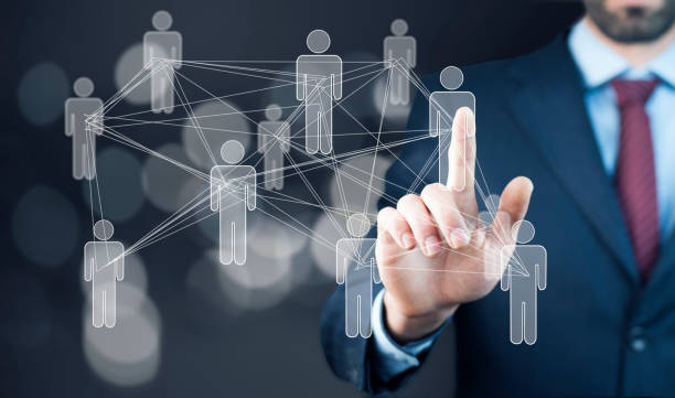 istock Asian businessman putting people social network 902640138