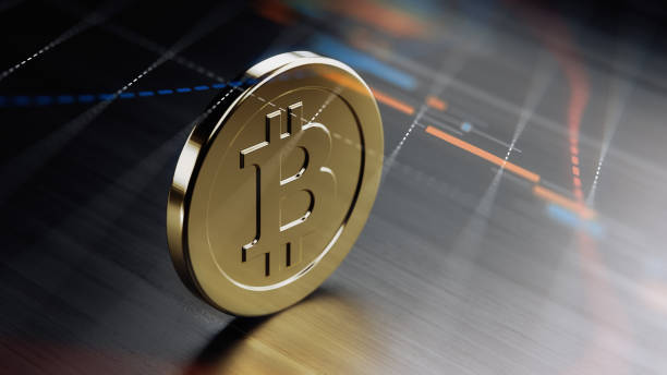 istock Bitcoin  Symbol On Black Wood Surface - Crypto Currency Concept 902643108