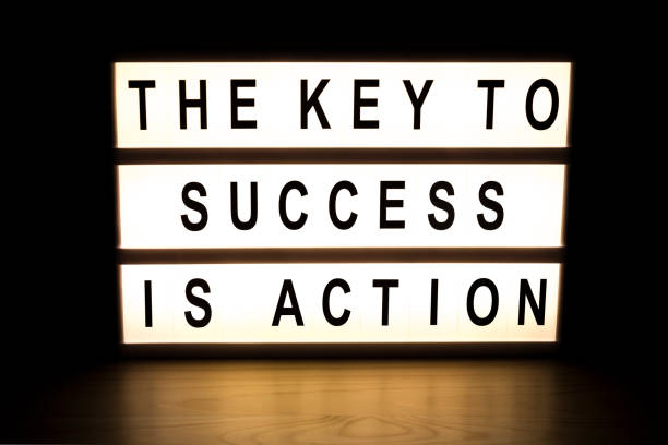 istock The key to success is action light box sign board 902643698