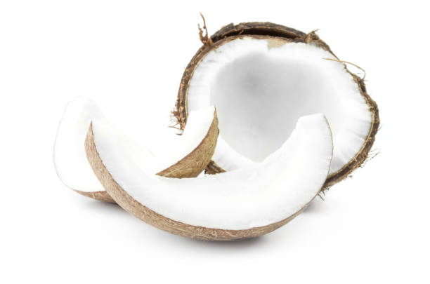 istock Chopped coconut on a isolated white background 902643806