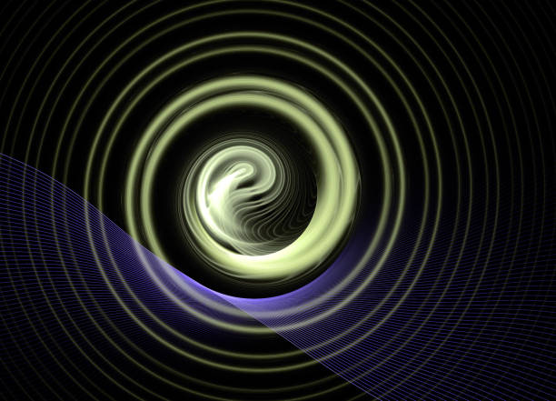 istock Abstract illustration of a fractal pattern on black background 902643818