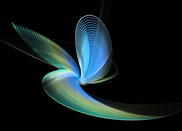istock Abstract illustration of a fractal spiral pattern on black background 902643848