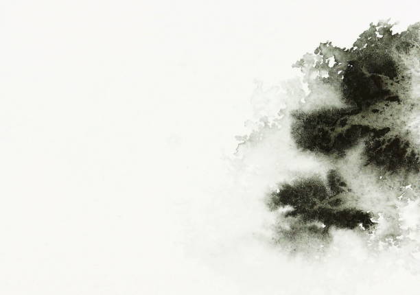 istock Abstract black watercolor on paper texture 902647034