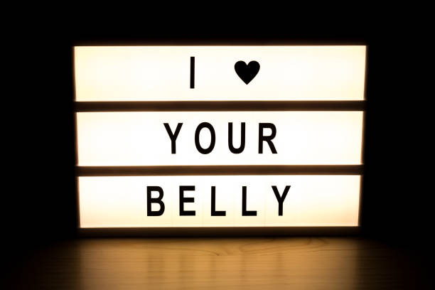 istock I love your belly light box sign board 902647678