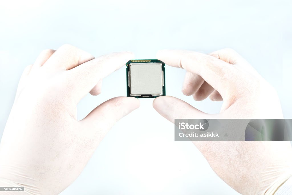 Computer Chip Background White Background Computer Processor Chip Isolated On White Background Stock Photo ...