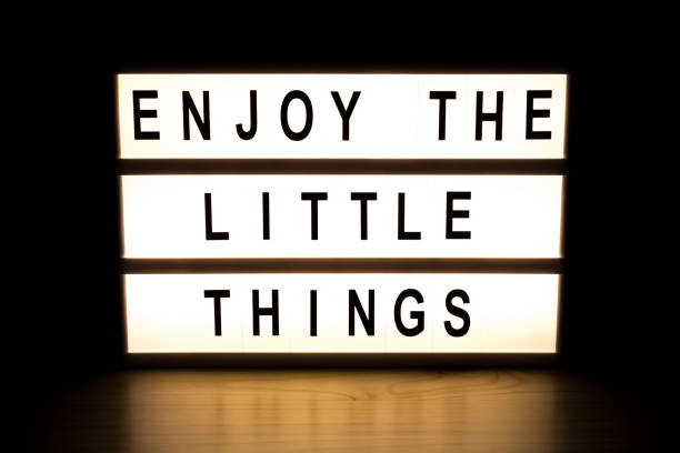 istock Enjoy the little things light box sign board 902648486