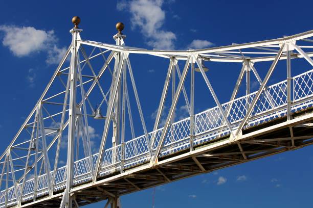 suspension bridge Jefferson avenue footbridge Springfield Mo. springfield missouri photos stock pictures, royalty-free photos & images