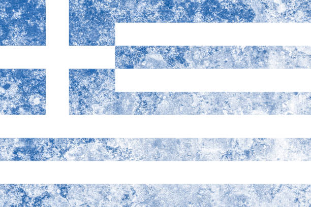 National flag of Greece isolated on a white background.