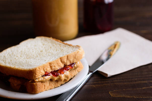 istock Peanut butter and jelly sandwich 902661788