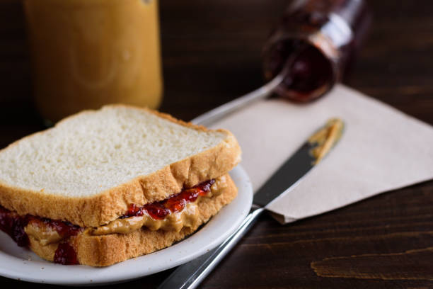 istock Peanut butter and jelly sandwich 902661856