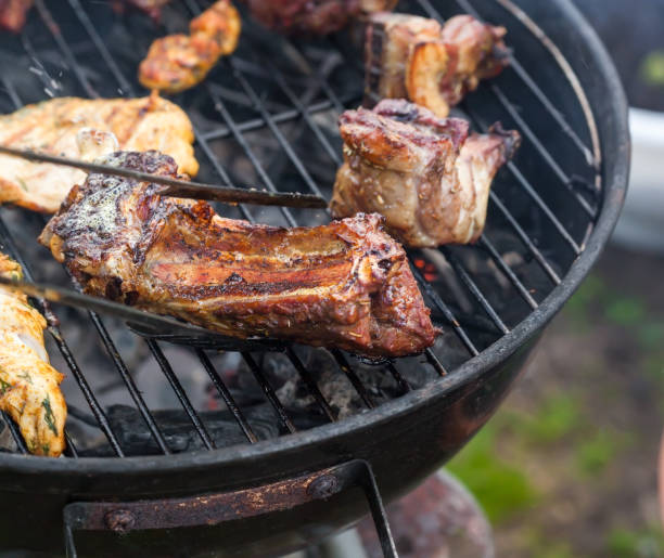 istock Cooking grilled red meat on barbeque 902670274