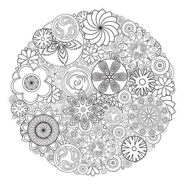 780+ Adult Coloring Pages Spring Stock Photos, Pictures & Royalty-Free ...