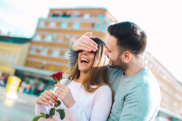 istock Cute loving couple celebrating anniversary 902674000