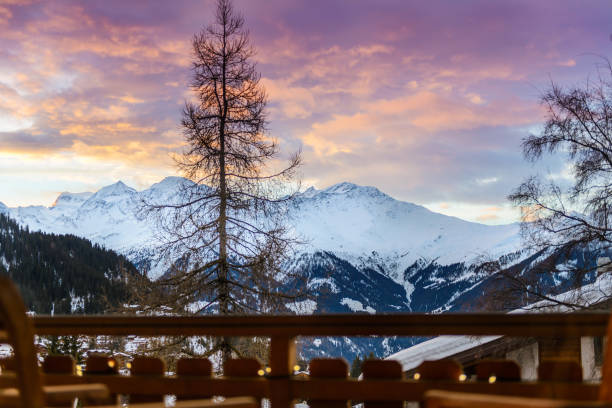 istock Beautiful view on the valley in Swiss Alps 902680176
