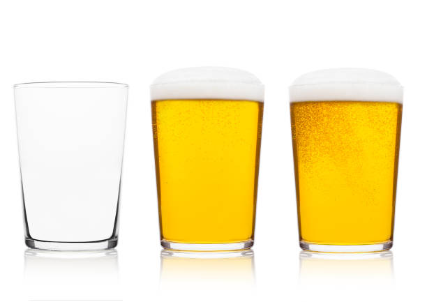 istock Cold glasses of lager ale beer with foam 902703390