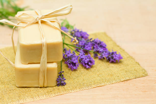 istock Bath Soap and Lavender - Spa Treatment Background 902712504
