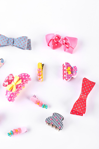 Stylish Kids Hair Accessories Stock Photo - Download Image Now - Art,  Backgrounds, Beauty - iStock