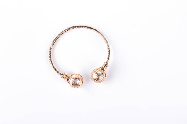 istock Female bijouterie bracelet on white background. 902737588